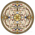 custom lobby decorative chic floor design pattern waterjet marble medallion